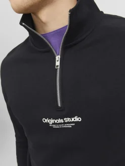 Jack & Jones Pullover & Sweatshirts*JORVESTERBRO SWEAT QUARTER ZIP HN NOOS Black