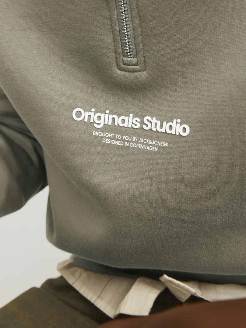 Jack & Jones Pullover & Sweatshirts*JORVESTERBRO SWEAT QUARTER ZIP HN NOOS Silver Sage