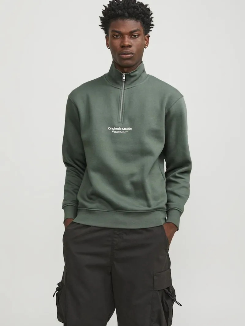 Jack & Jones Pullover & Sweatshirts*JORVESTERBRO SWEAT QUARTER ZIP HN NOOS Laurel Wreath