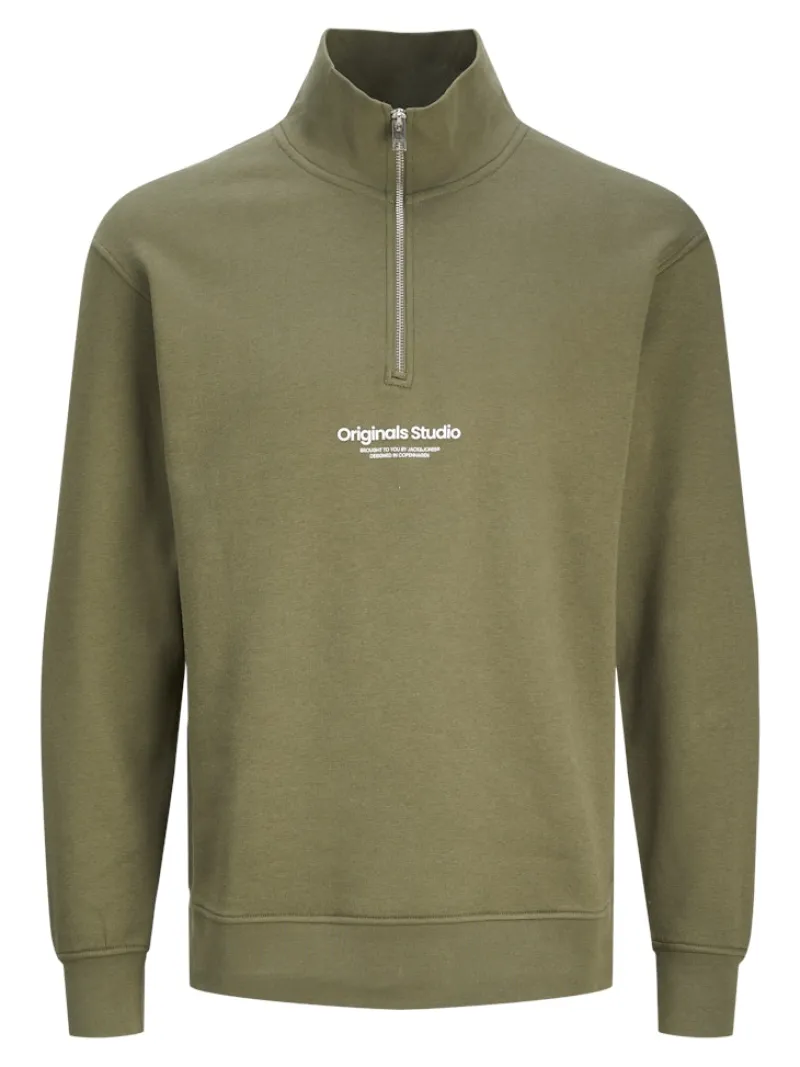Jack & Jones Pullover & Sweatshirts*JORVESTERBRO SWEAT QUARTER ZIP HN NOOS Kalamata