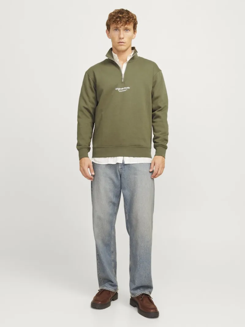 Jack & Jones Pullover & Sweatshirts*JORVESTERBRO SWEAT QUARTER ZIP HN NOOS Kalamata