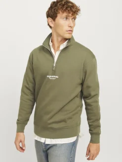 Jack & Jones Pullover & Sweatshirts*JORVESTERBRO SWEAT QUARTER ZIP HN NOOS Kalamata