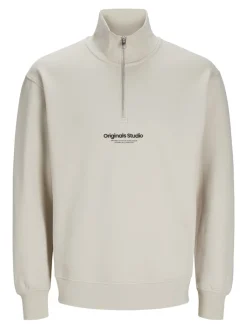 Jack & Jones Pullover & Sweatshirts*JORVESTERBRO SWEAT QUARTER ZIP HN NOOS moonbeam