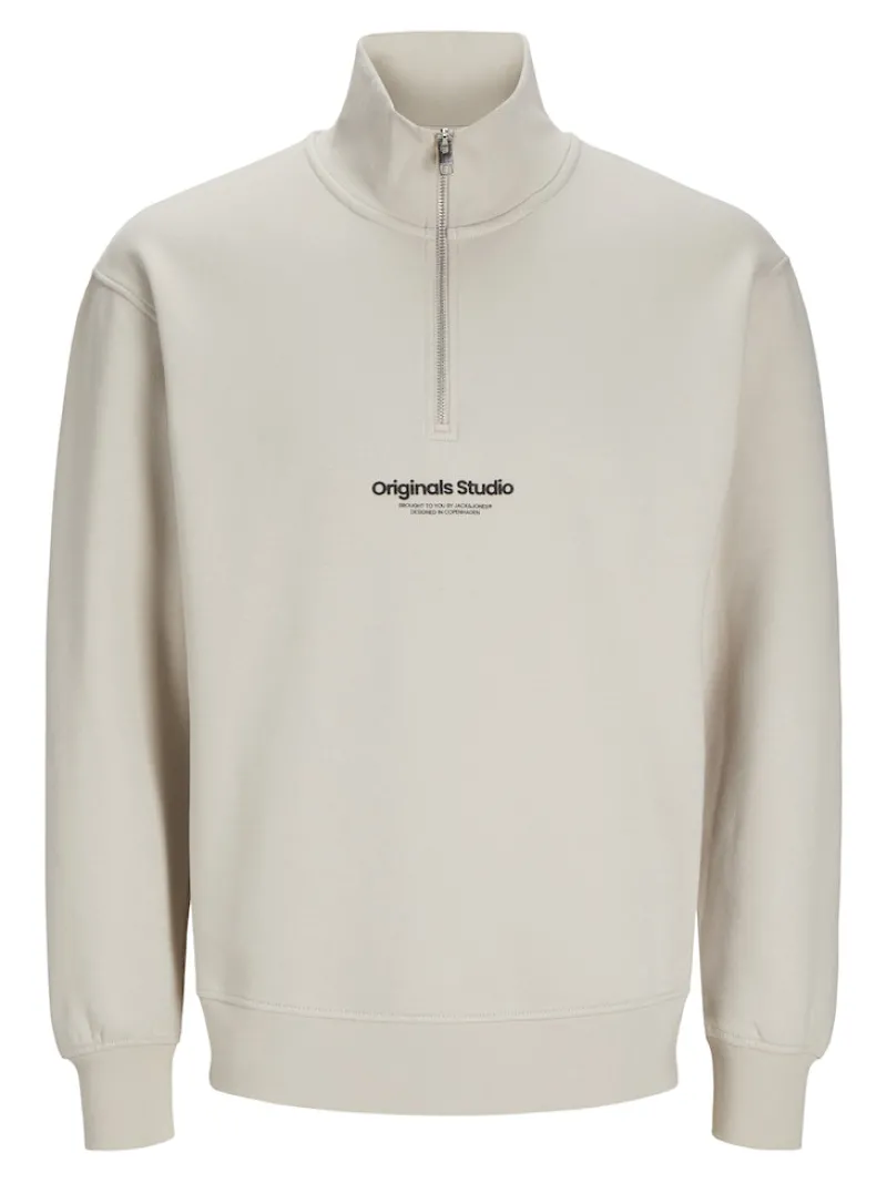 Jack & Jones Pullover & Sweatshirts*JORVESTERBRO SWEAT QUARTER ZIP HN NOOS moonbeam