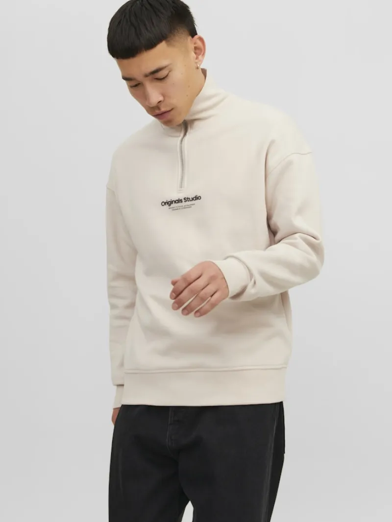 Jack & Jones Pullover & Sweatshirts*JORVESTERBRO SWEAT QUARTER ZIP HN NOOS moonbeam