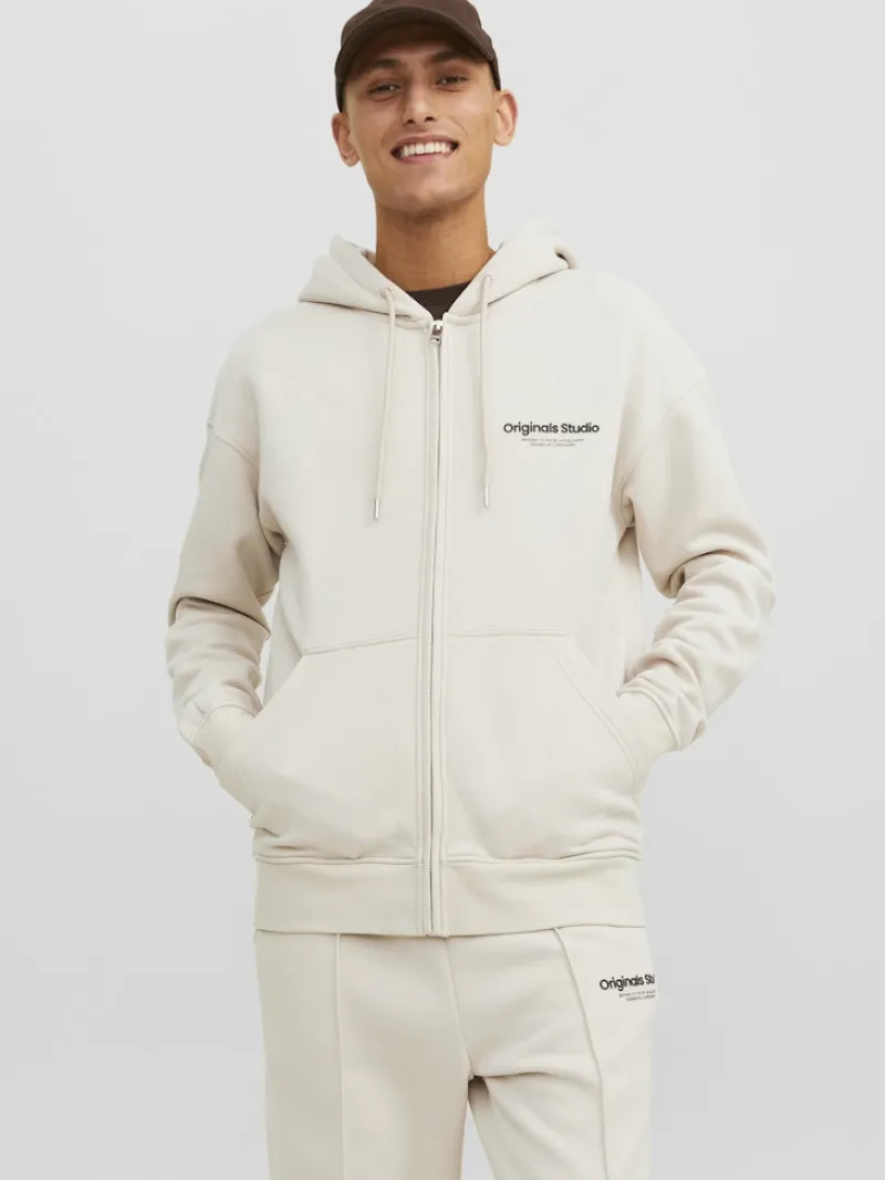 Jack & Jones Pullover & Sweatshirts*JORVESTERBRO SWEAT ZIP HOOD NOOS moonbeam