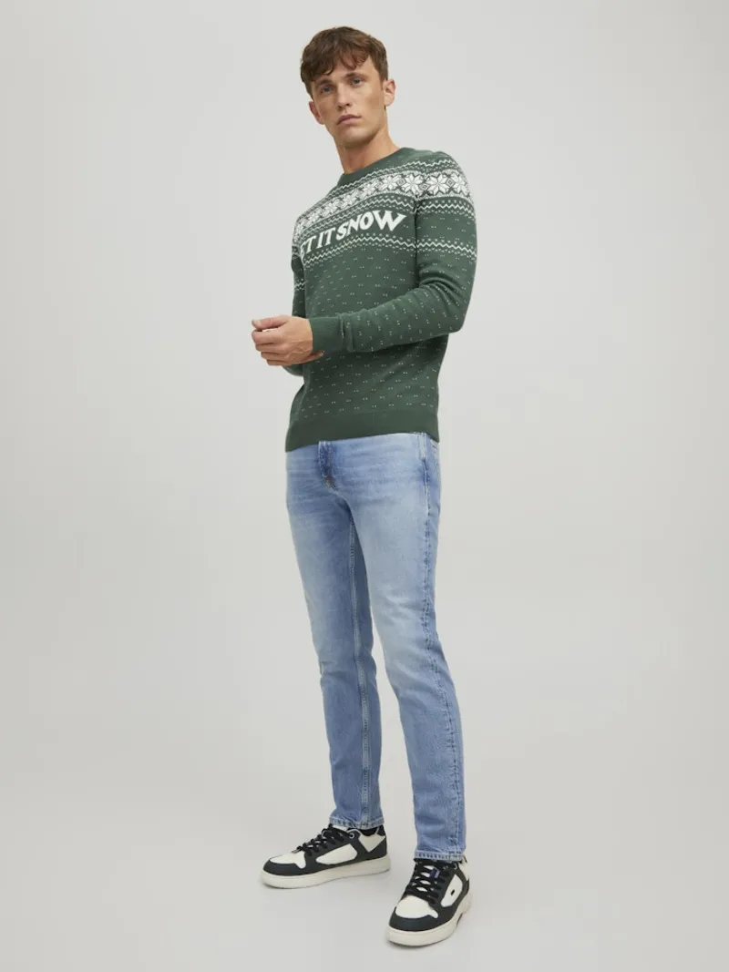 Jack & Jones Pullover & Sweatshirts*JORXMAS KNIT CREW NECK trekking green