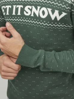 Jack & Jones Pullover & Sweatshirts*JORXMAS KNIT CREW NECK trekking green