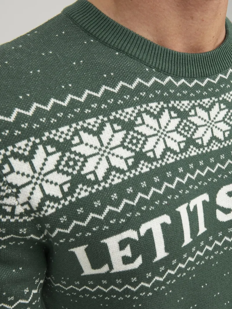 Jack & Jones Pullover & Sweatshirts*JORXMAS KNIT CREW NECK trekking green