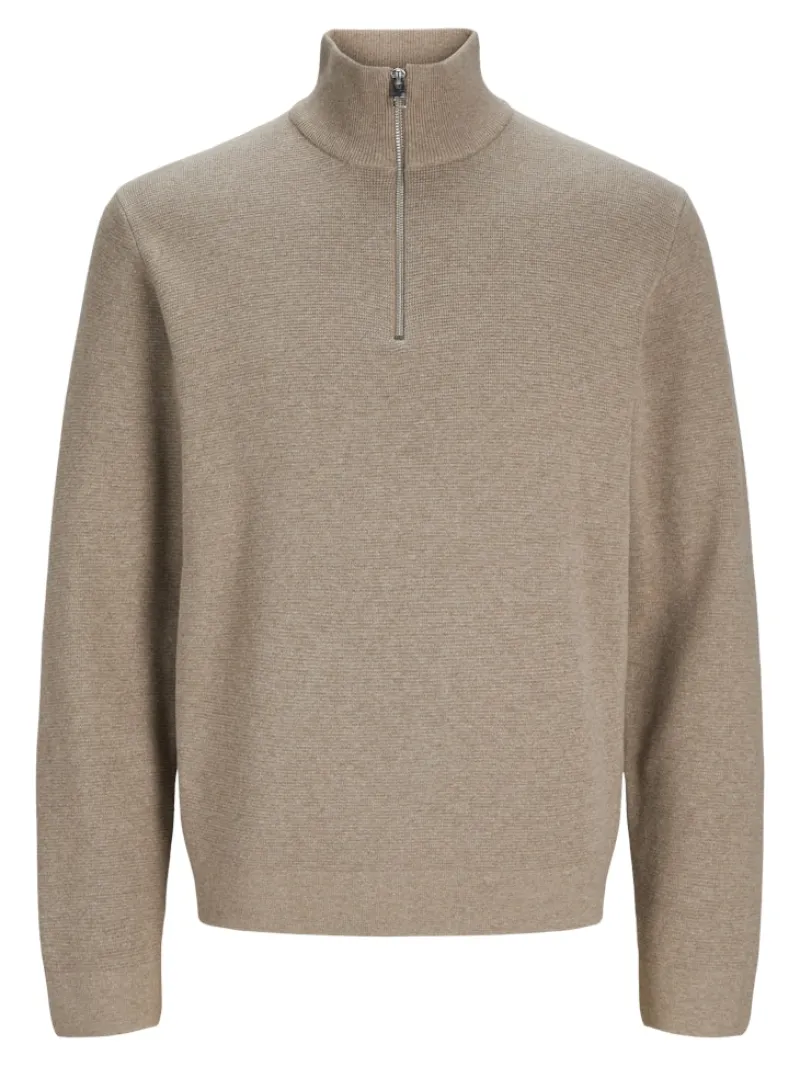 Jack & Jones Pullover & Sweatshirts*JPRBLAMILANO STITCH KNIT HALF ZIP SN greige