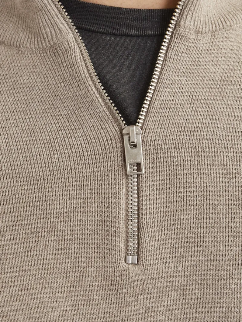 Jack & Jones Pullover & Sweatshirts*JPRBLAMILANO STITCH KNIT HALF ZIP SN greige