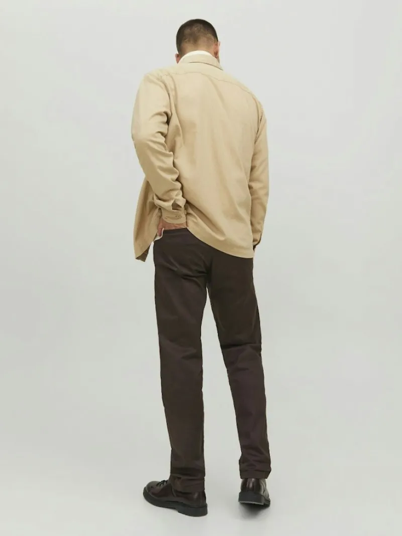 Jack & Jones Hemden*JPRPETE SPRING OVERSHIRT L/S SN sand