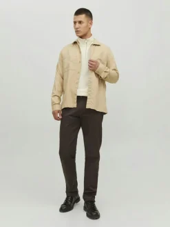 Jack & Jones Hemden*JPRPETE SPRING OVERSHIRT L/S SN sand
