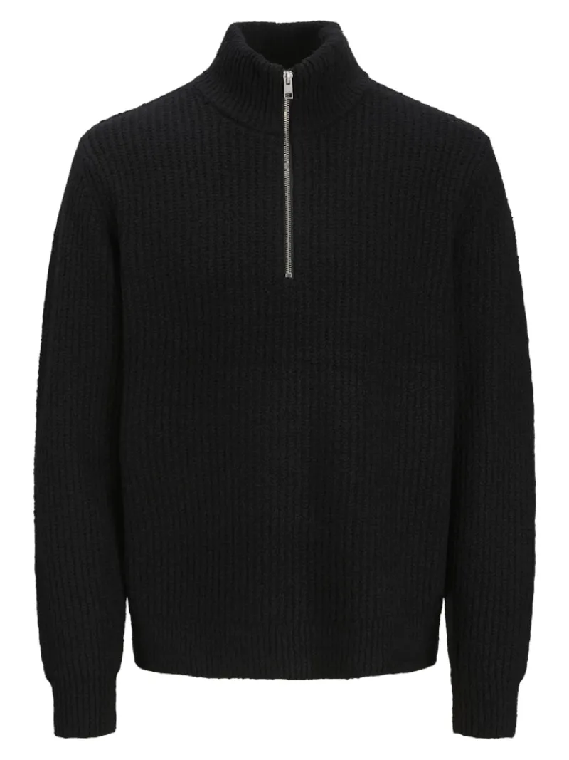 Jack & Jones Pullover & Sweatshirts*JPRWINTER KNIT HALF ZIP STYD AW24 Black