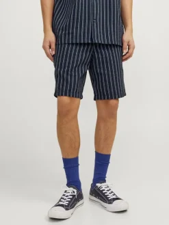 Jack & Jones Shorts*JPSTJAIDEN PALMA SEERSUCKER SHORT SRT dunkelblau2