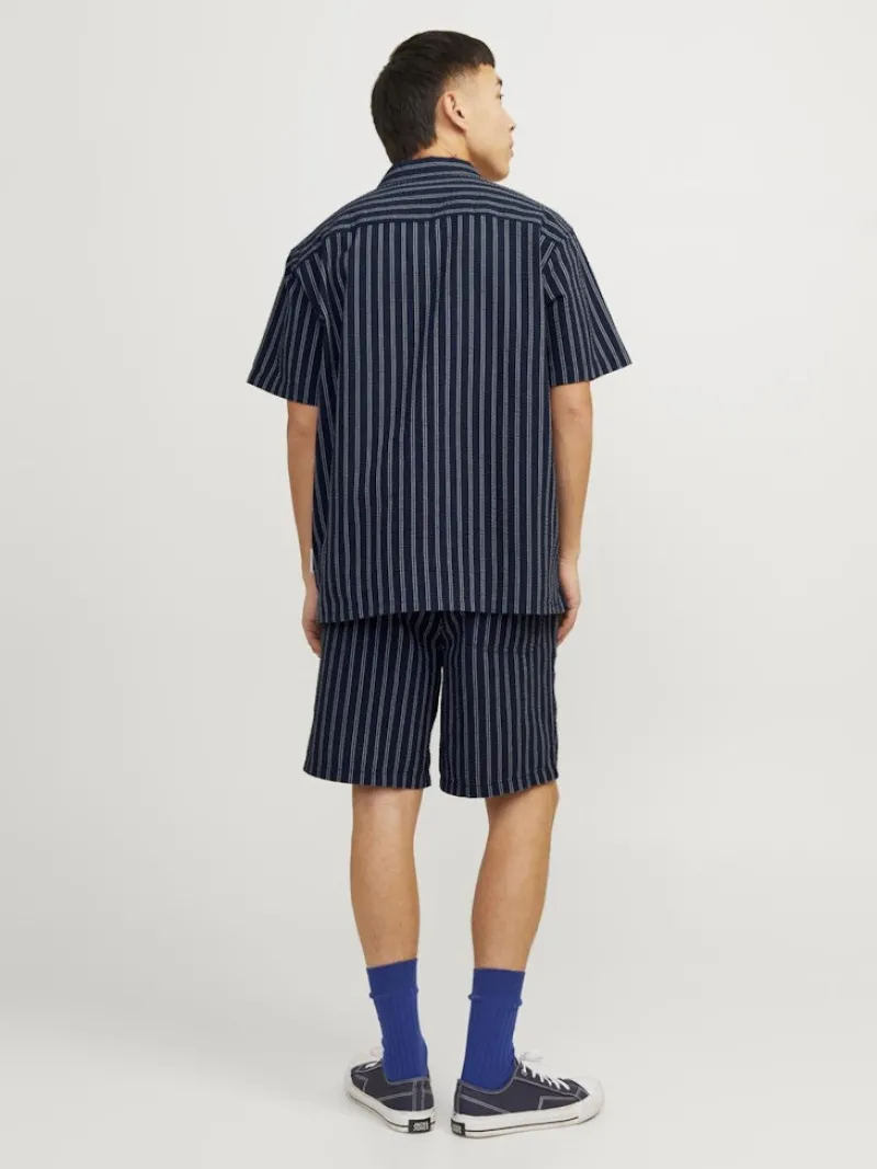 Jack & Jones Shorts*JPSTJAIDEN PALMA SEERSUCKER SHORT SRT dunkelblau2