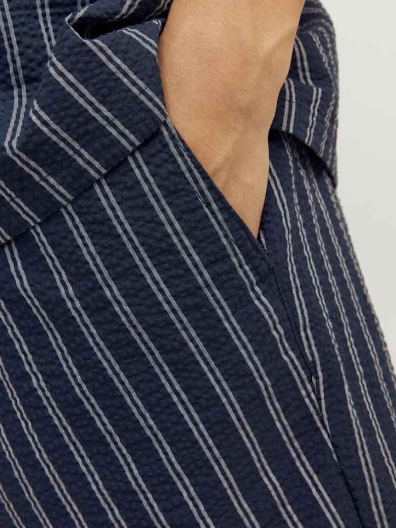 Jack & Jones Shorts*JPSTJAIDEN PALMA SEERSUCKER SHORT SRT dunkelblau2