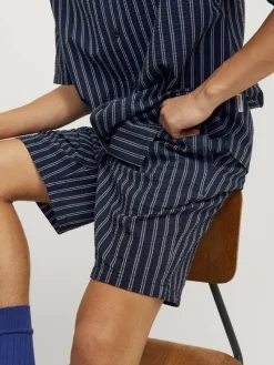 Jack & Jones Shorts*JPSTJAIDEN PALMA SEERSUCKER SHORT SRT dunkelblau2
