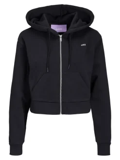 JJXX Pullover & Sweatshirts*JXABBIE REG LS EVERY ZIP HOOD SWT NOOS Black