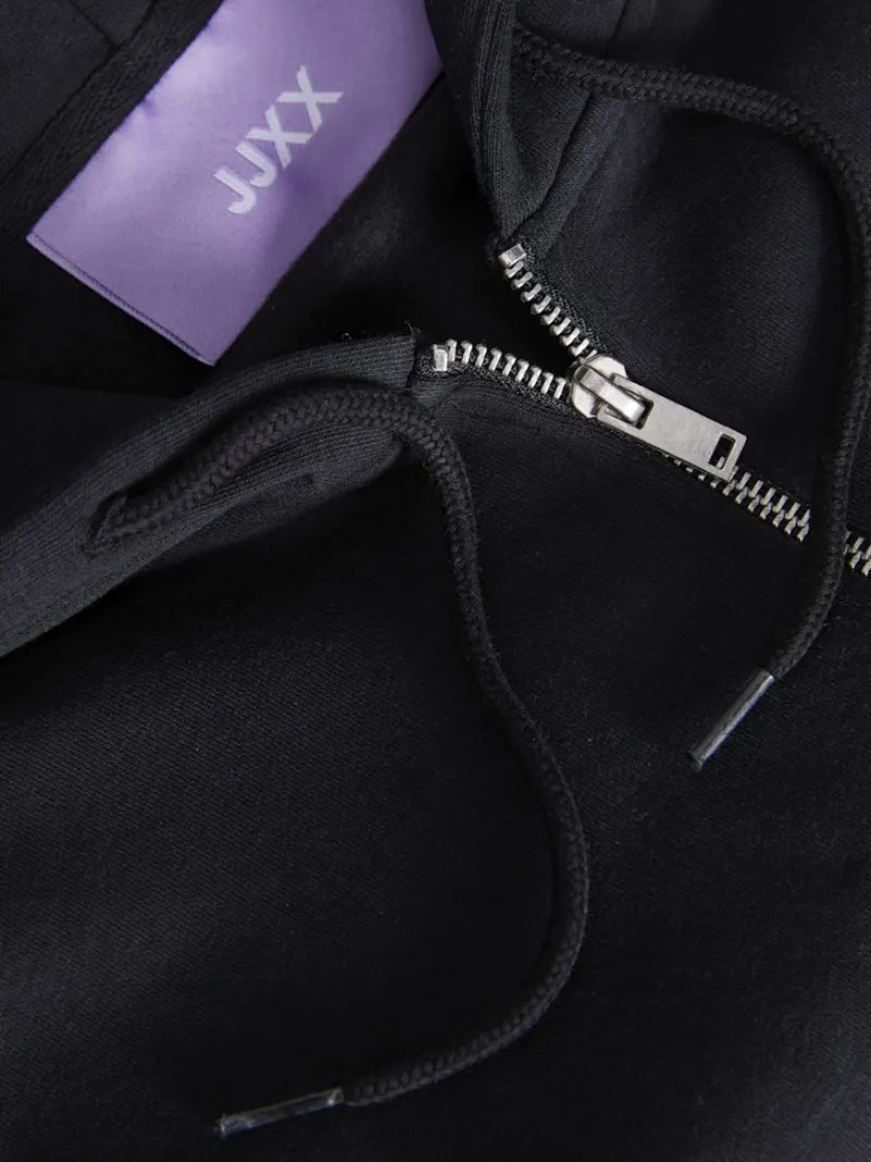 JJXX Pullover & Sweatshirts*JXABBIE REG LS EVERY ZIP HOOD SWT NOOS Black