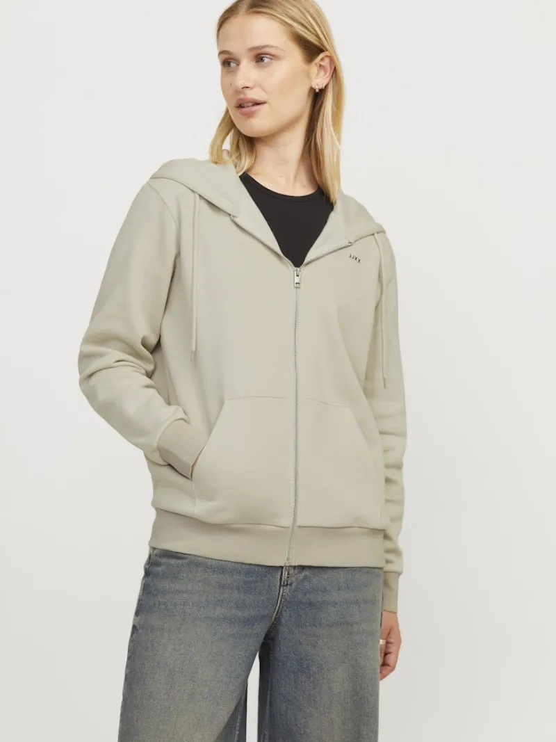 JJXX Pullover & Sweatshirts*JXABBIE RLX LS EVERY ZIP HOOD SWT NOOS moonbeam
