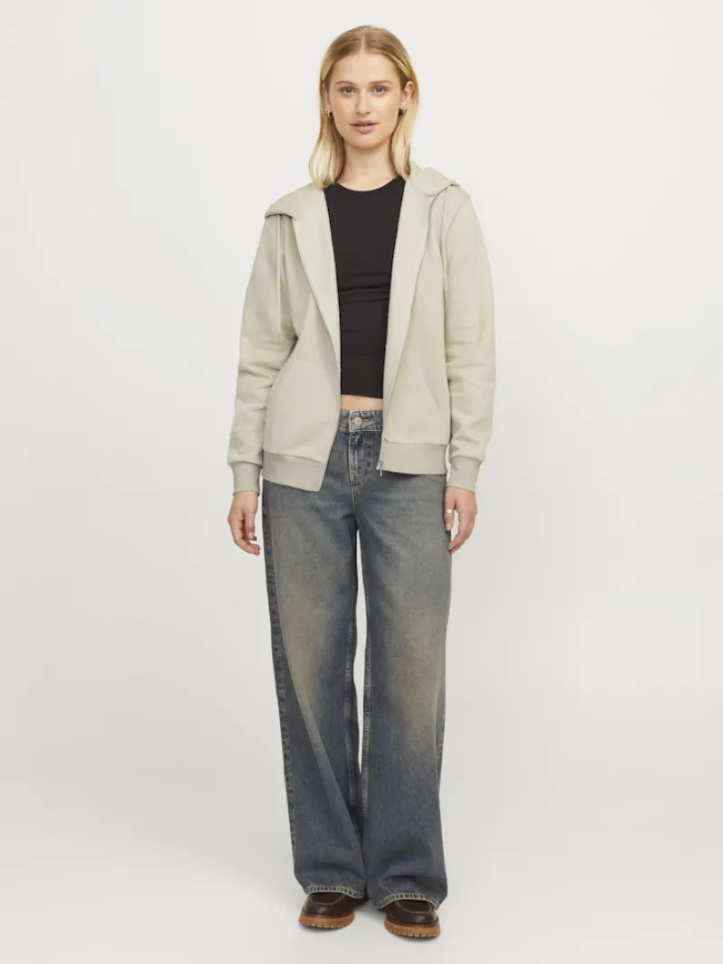 JJXX Pullover & Sweatshirts*JXABBIE RLX LS EVERY ZIP HOOD SWT NOOS moonbeam