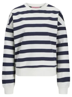JJXX Pullover & Sweatshirts*JXALFA STRIPE RLX LS CREW SWT LN vanilla ice