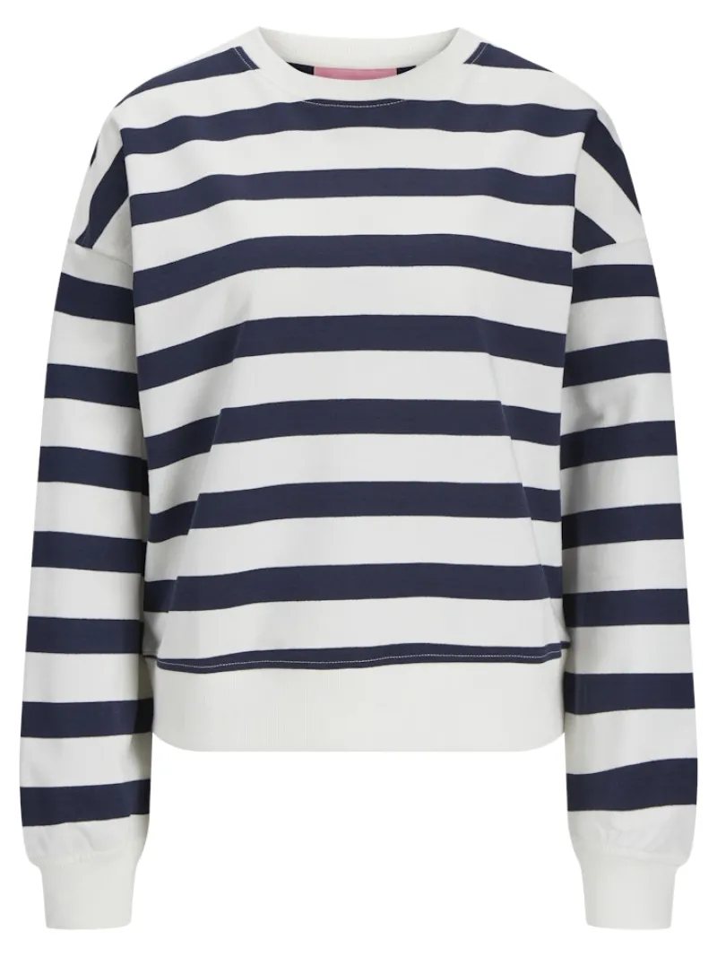 JJXX Pullover & Sweatshirts*JXALFA STRIPE RLX LS CREW SWT LN vanilla ice