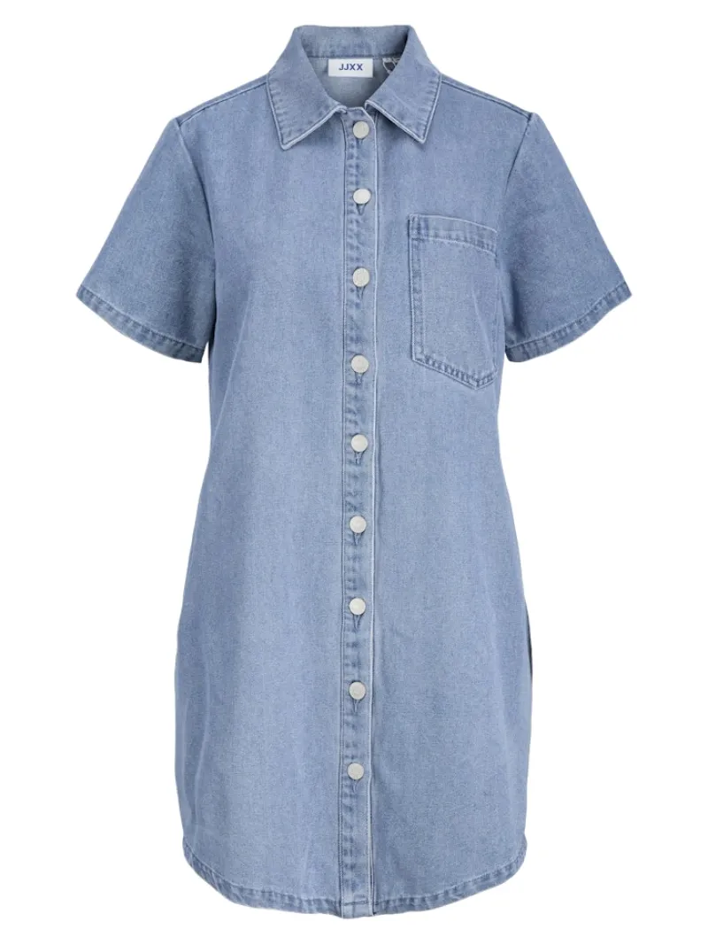 JJXX Kleider*JXAMARA SS DENIM DRESS DNM SN Light Blue Denim