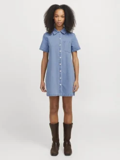 JJXX Kleider*JXAMARA SS DENIM DRESS DNM SN Light Blue Denim