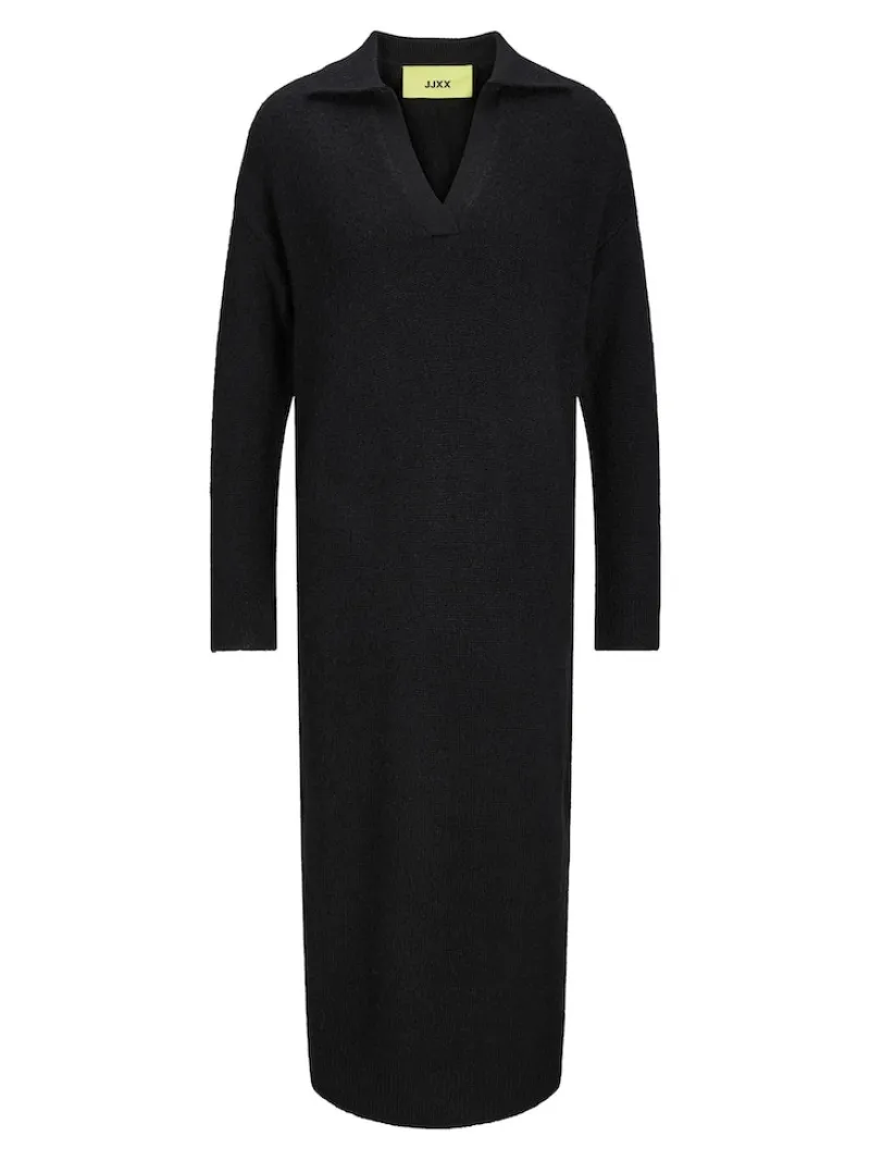 JJXX Kleider*JXARIELLA POLO NECK DRESS KNIT Black