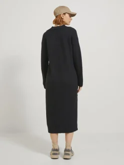 JJXX Kleider*JXARIELLA POLO NECK DRESS KNIT Black