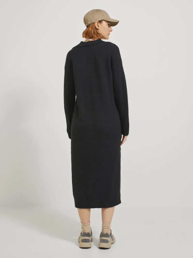 JJXX Kleider*JXARIELLA POLO NECK DRESS KNIT Black