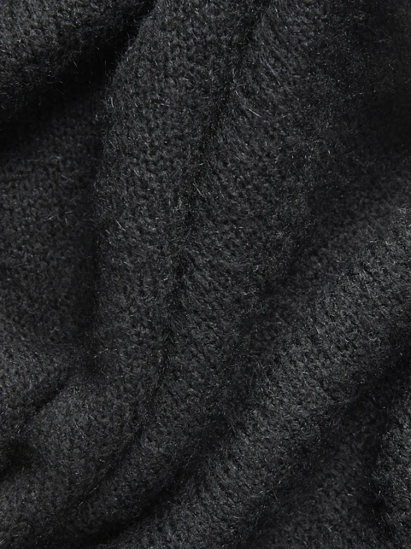 JJXX Kleider*JXARIELLA POLO NECK DRESS KNIT Black