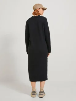 JJXX Kleider*JXARIELLA POLO NECK DRESS KNIT Black