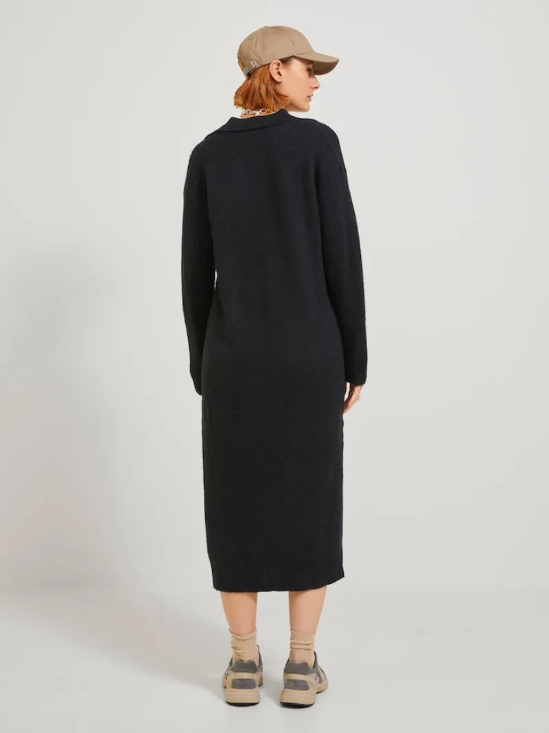 JJXX Kleider*JXARIELLA POLO NECK DRESS KNIT Black