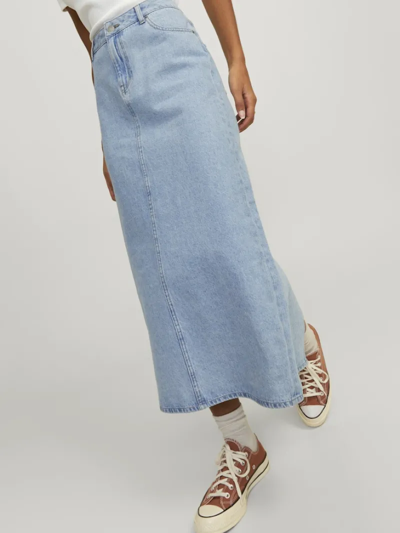 JJXX Röcke*JXAURA LONG MW DENIM SKIRT DNM Light Blue Denim
