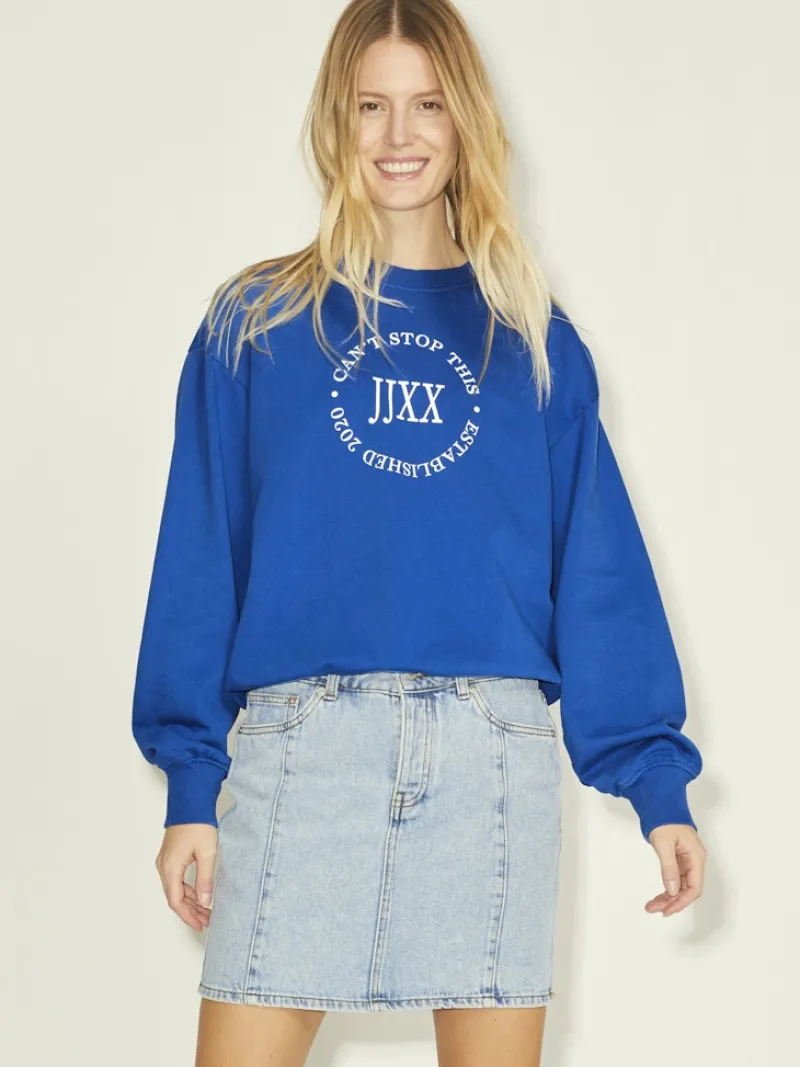 JJXX Pullover & Sweatshirts*JXBEATRICE LOOSE LS SWEAT SWT NOOS blue iolite