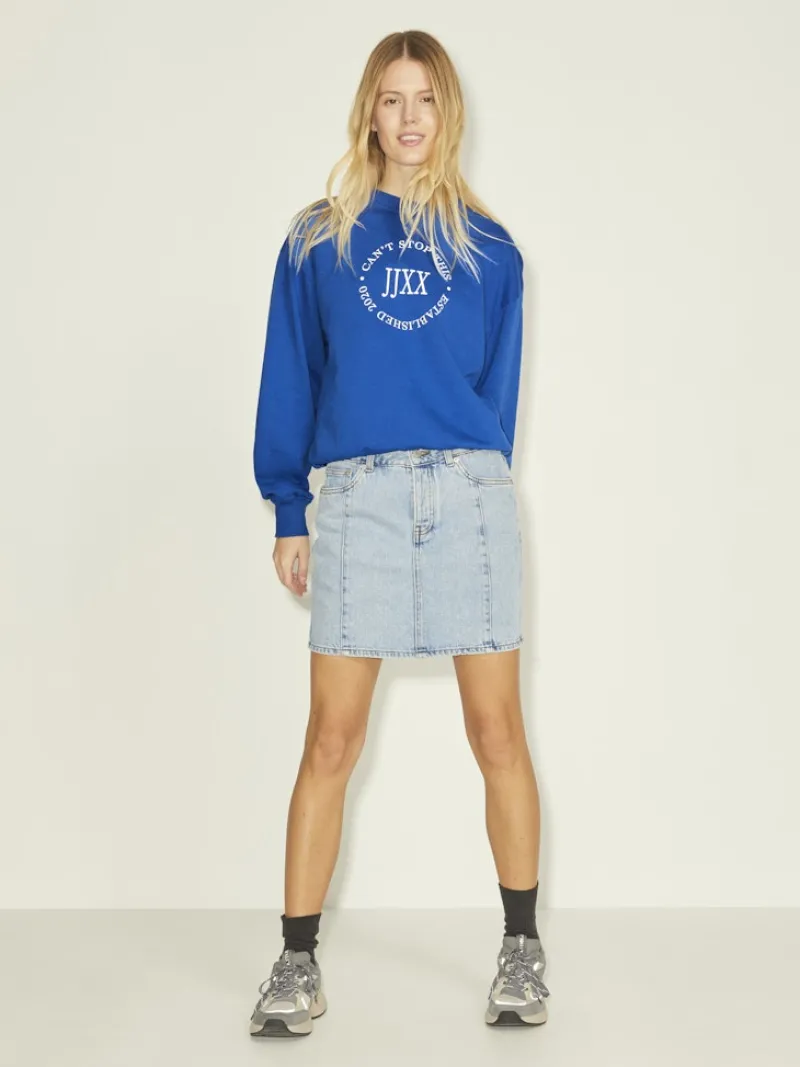 JJXX Pullover & Sweatshirts*JXBEATRICE LOOSE LS SWEAT SWT NOOS blue iolite
