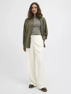 JJXX Hosen*JXBREEZE FLORA SUMMER MW PANTS WVN SN blanc de blanc