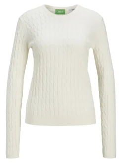 JJXX Pullover & Sweatshirts*JXCARA COMFY CABLE CREW NECK KNIT vanilla ice