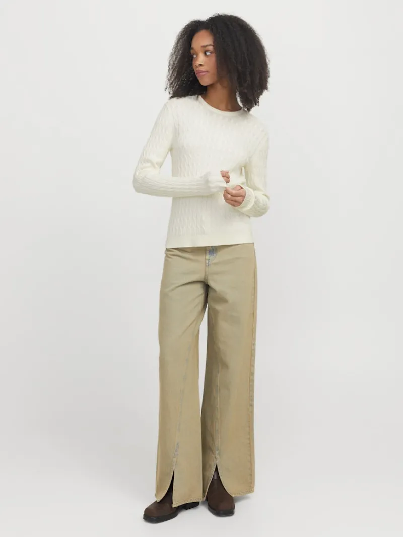 JJXX Pullover & Sweatshirts*JXCARA COMFY CABLE CREW NECK KNIT vanilla ice