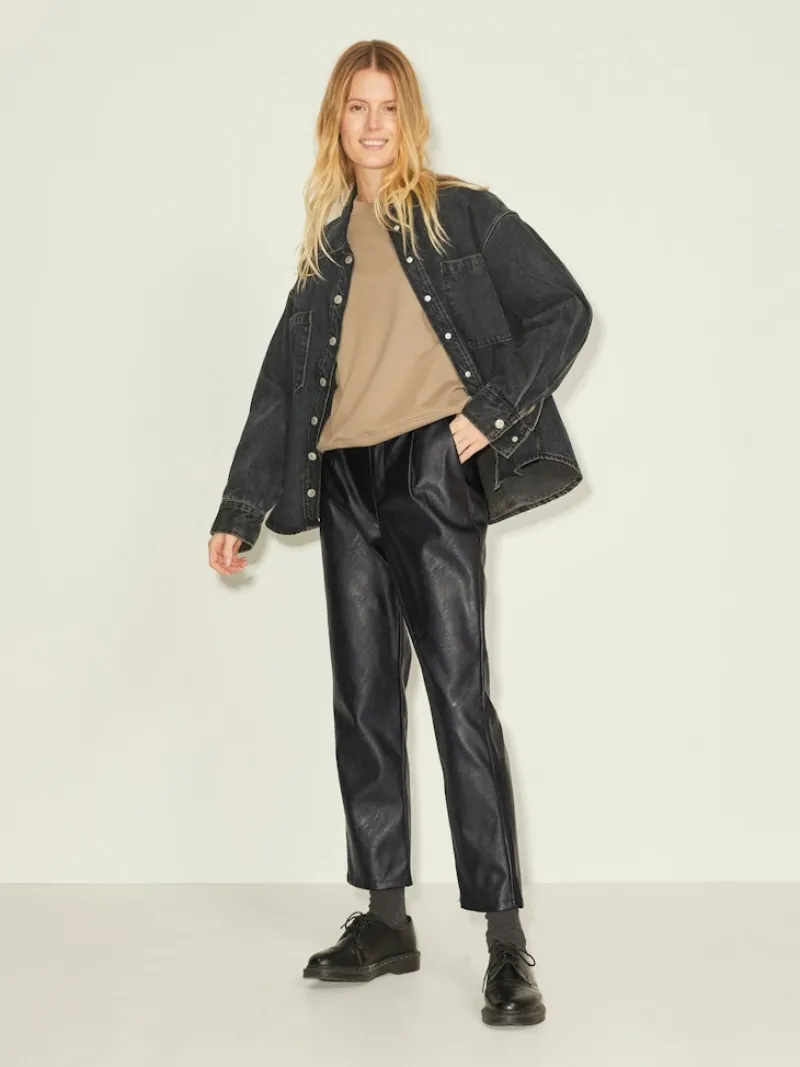 JJXX Hosen*JXCATIE FAUX LEATHER PANTS NOOS Black