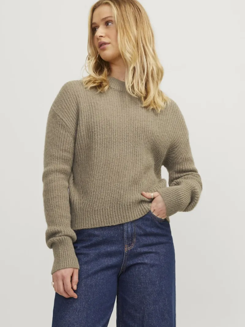 JJXX Pullover & Sweatshirts*JXEMBER FLUFFY CREW NECK KNIT Brindle