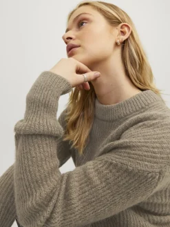 JJXX Pullover & Sweatshirts*JXEMBER FLUFFY CREW NECK KNIT Brindle