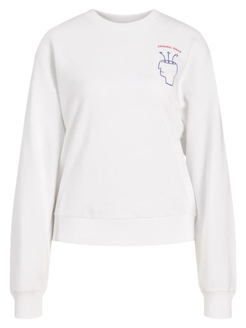 JJXX Pullover & Sweatshirts*JXENYA RLX SHORT LS CREW SWT Bright White