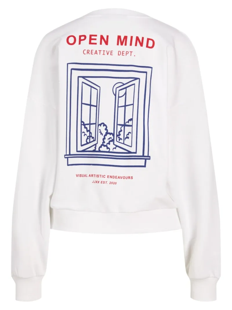 JJXX Pullover & Sweatshirts*JXENYA RLX SHORT LS CREW SWT Bright White