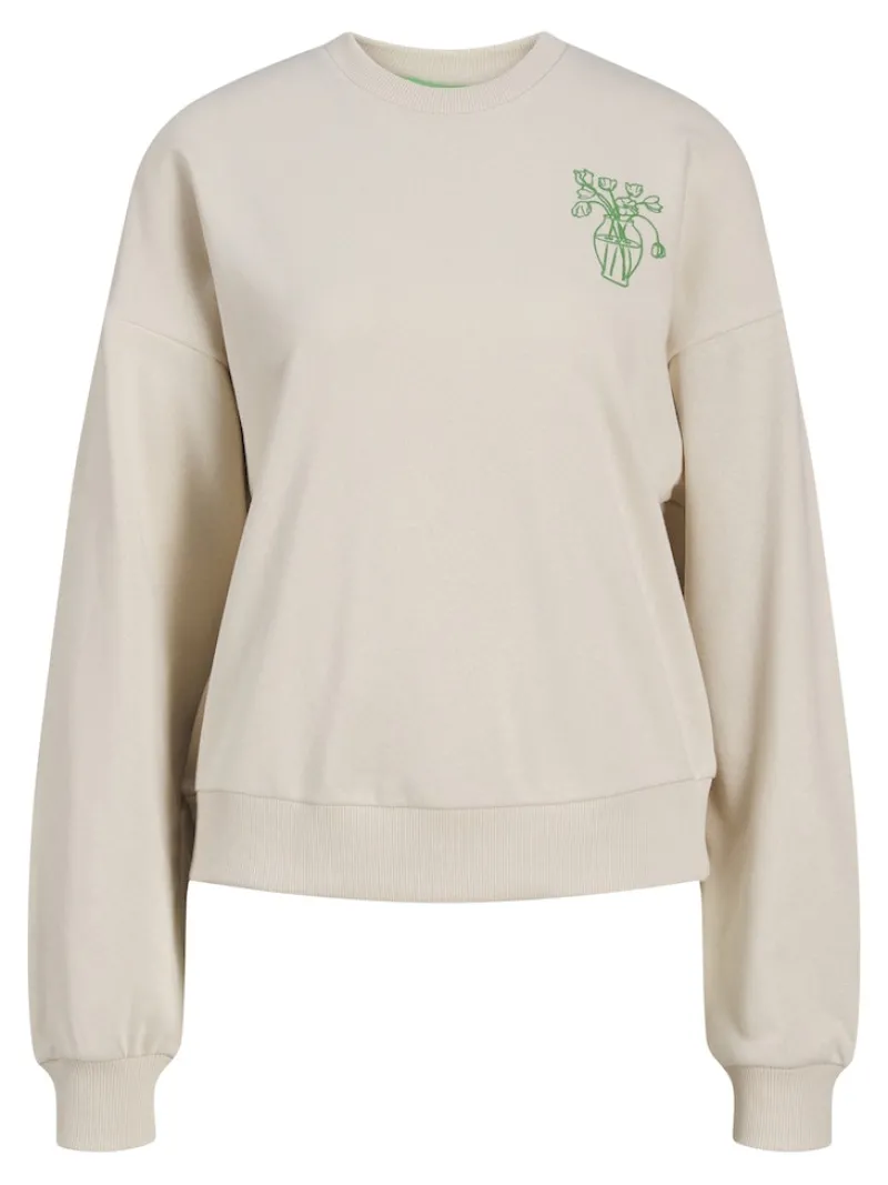JJXX Pullover & Sweatshirts*JXENYA RLX SHORT LS CREW SWT moonbeam
