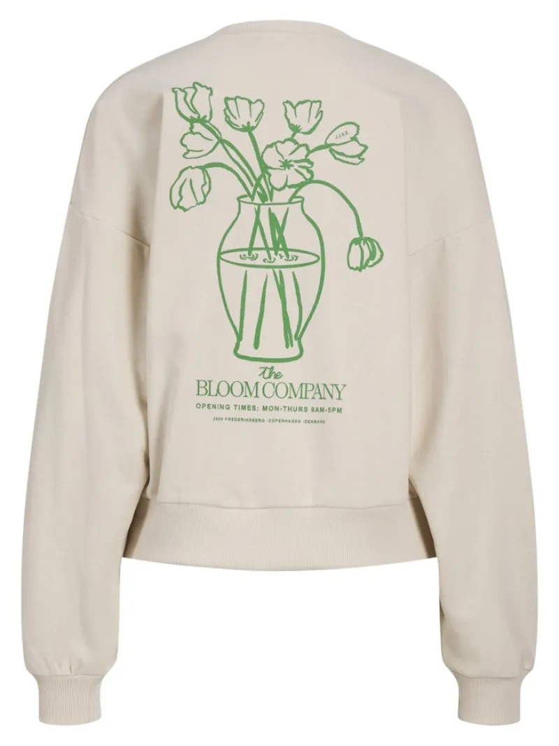 JJXX Pullover & Sweatshirts*JXENYA RLX SHORT LS CREW SWT moonbeam