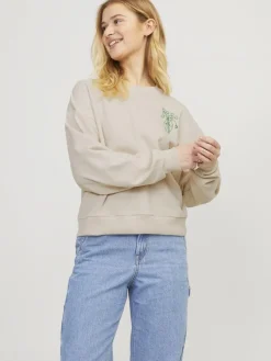 JJXX Pullover & Sweatshirts*JXENYA RLX SHORT LS CREW SWT moonbeam